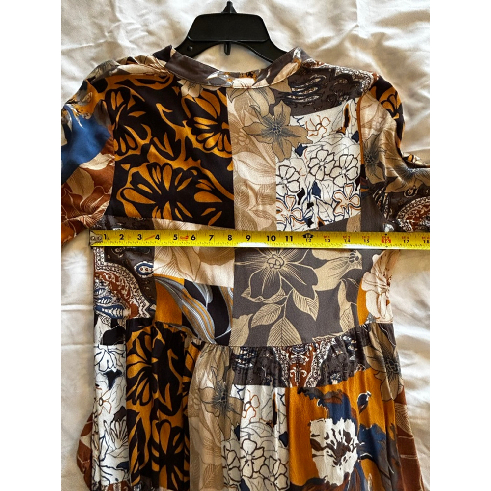 Anthropologie Mare Mare Patchwork Floral Boho Maxi Dress M - Picture 7 of 13